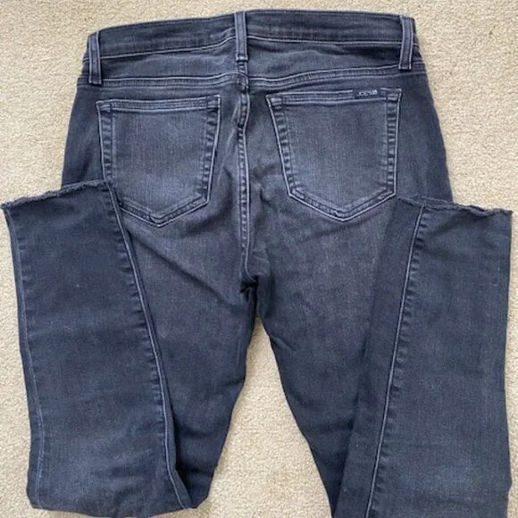 Joe's Jeans Women's 27 Skinny Medium Wash Dark Gray Stretch Denim Pants Low Rise - Picture 6 of 8
